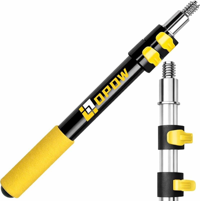 Opow 1.5-3 FT Long Telescopic Extension Pole, Multi-Purpose Aluminum Alloy Telescoping Rod with Universal Twist-on Metal Tip Flip-Lock Design, for Painting Cobweb Dusting, Window Cleaning, Christmas Lights - Image 1